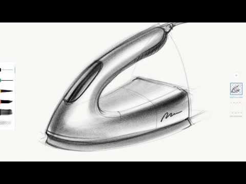480x360 How To Sketch .product Design Sketching . Ipad Pro Test. Iron - Iron Sketch