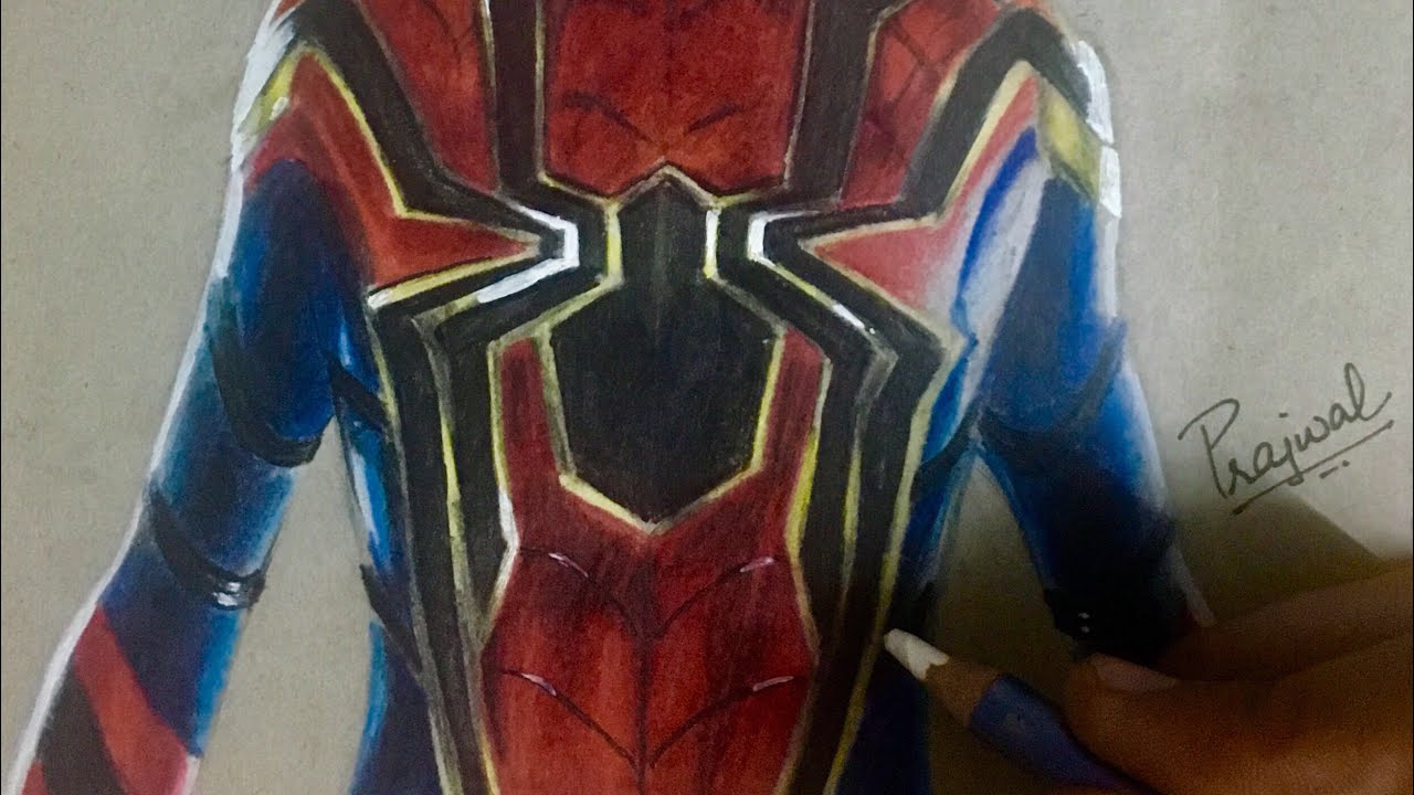 1280x720 Speed Drawing Spiderman Homecoming New Iron Spider Suit - Iron Spider Sketch