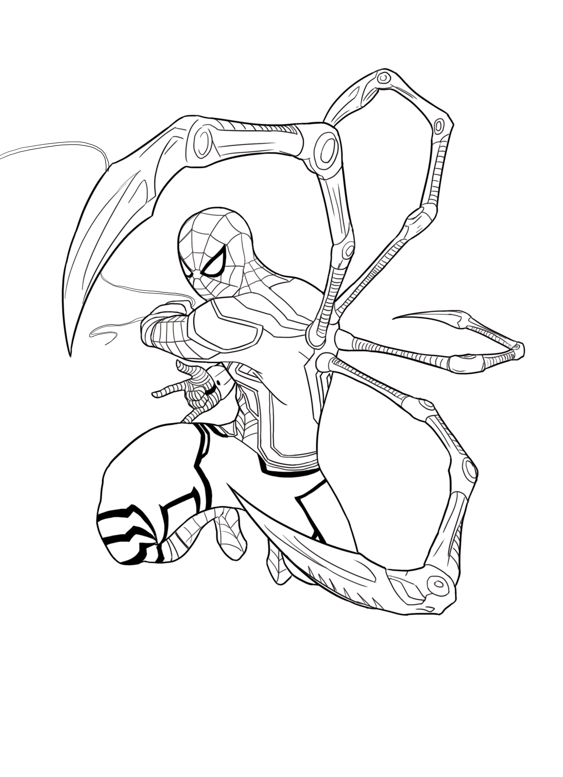 Iron Spider Sketch At Paintingvalley Com Explore Collection Of