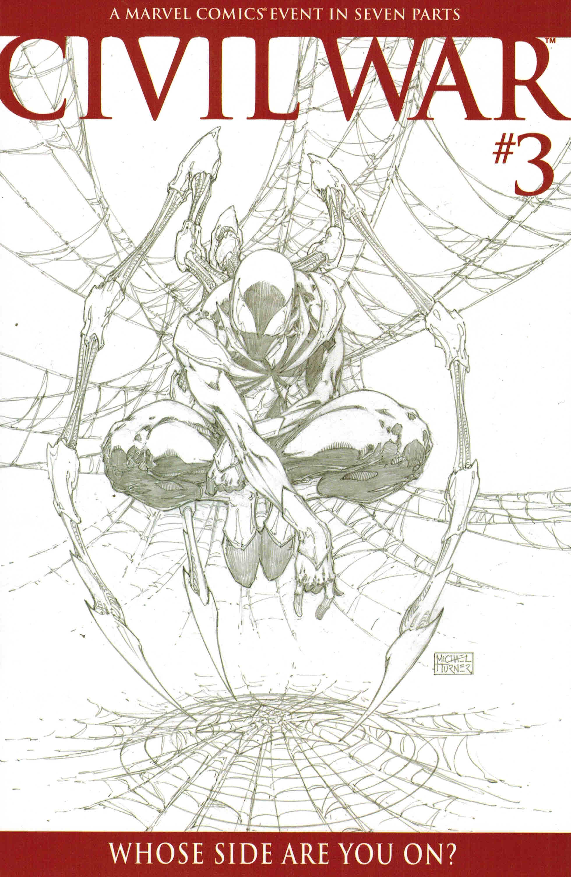1960x3008 Civil War - Iron Spider Sketch