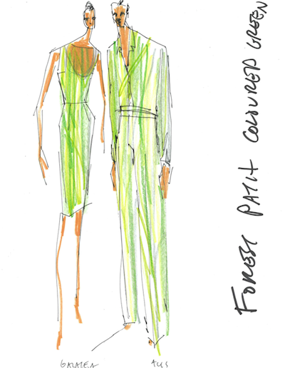 400x516 Acis And Galatea Design Sketches - Isaac Mizrahi Sketches