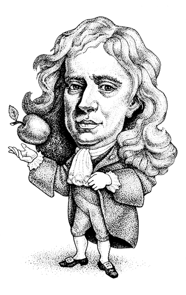 Isaac Newton Sketch at PaintingValley.com | Explore collection of Isaac