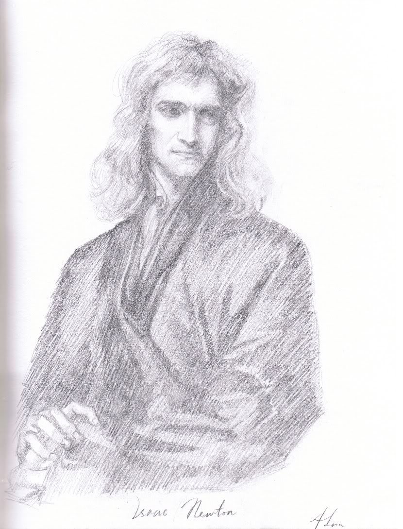 Isaac Newton Sketch 9538