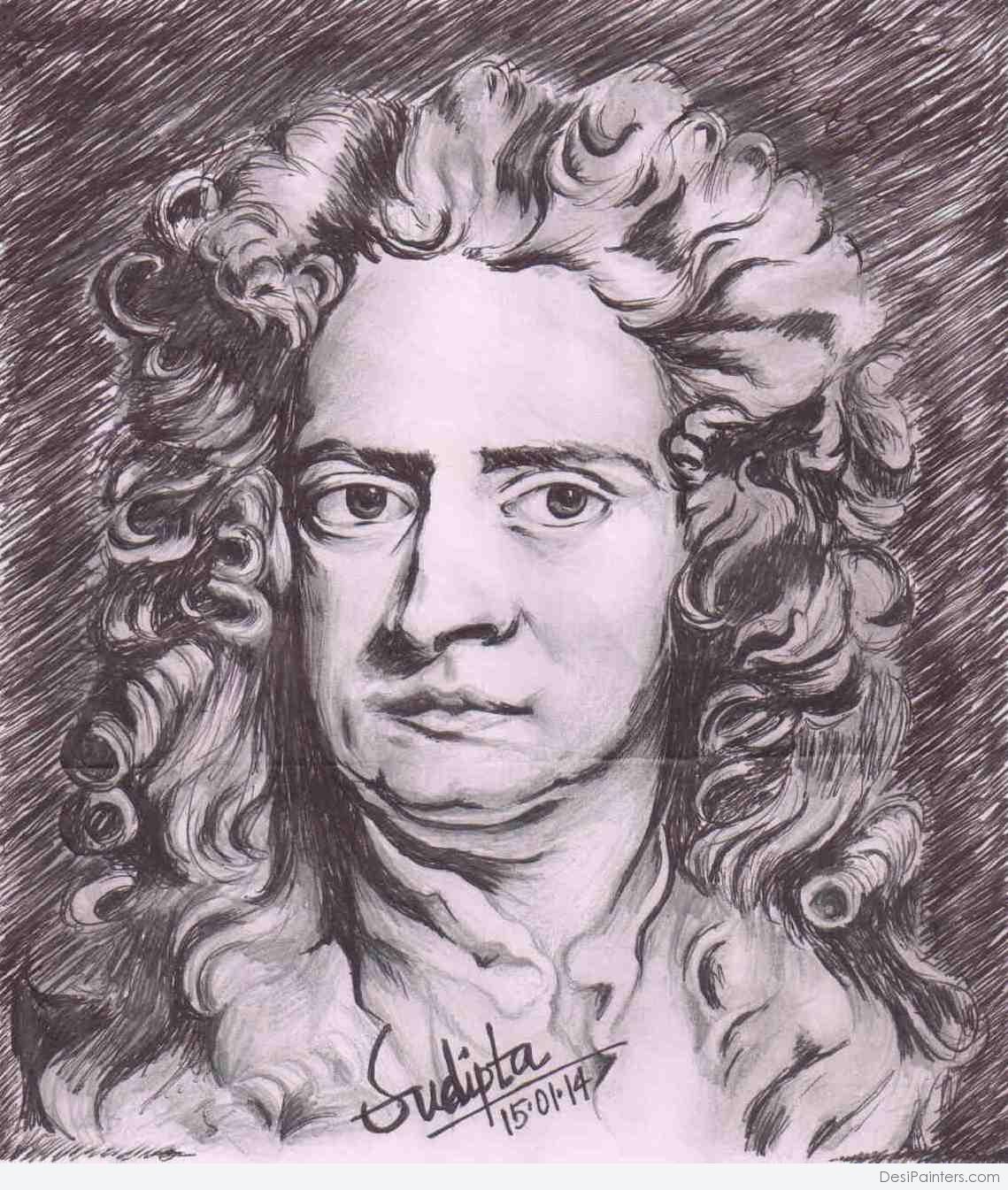 Isaac Newton Sketch At Explore Collection Of Isaac Newton Sketch 1703