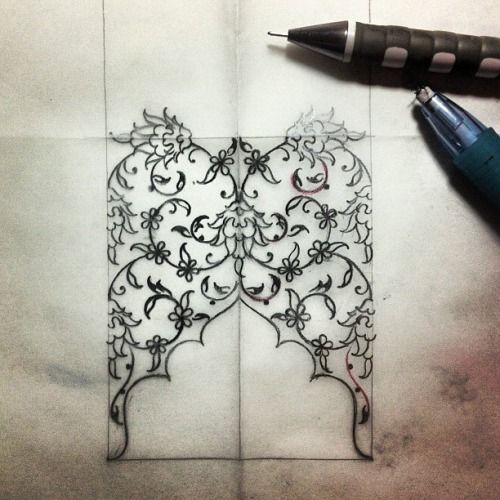 500x500 Drawing For Tezhip Dilari Yarci Pictures Sketches - Islamic Sketches