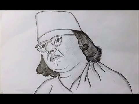480x360 Learn How To Draw Pictures Of Poet Kazi Nazrul Islam With Pencil - Islamic Sketches