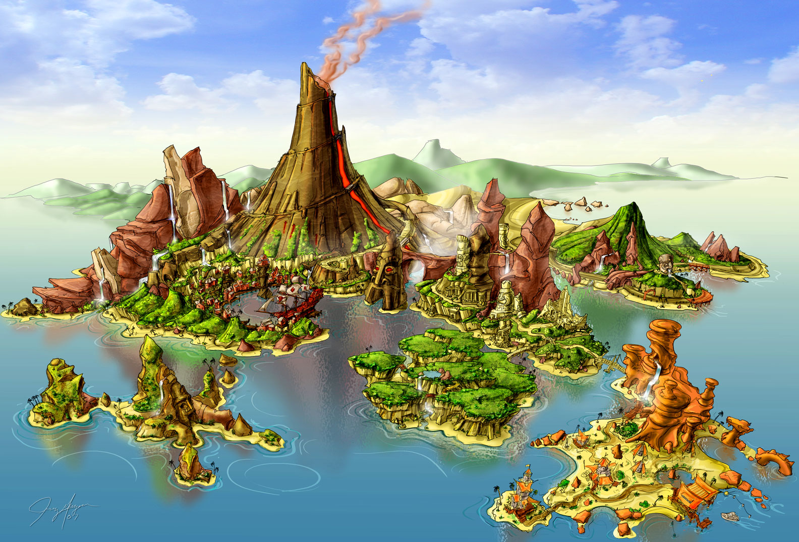 1584x1075 Image - Island Sketch