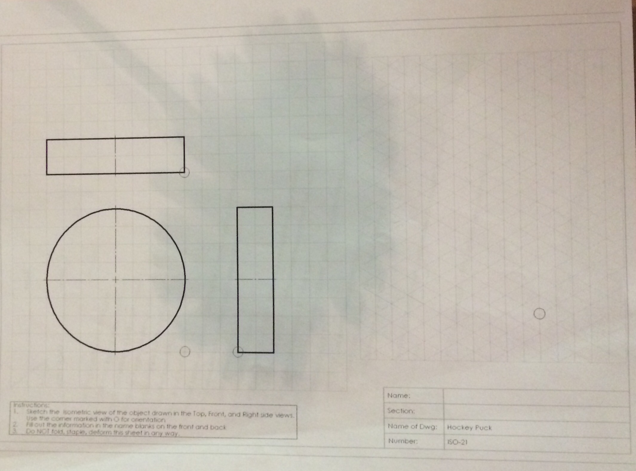 2130x1578 Solved Sketch The Isometric View Of The Object Drawn In T - Iso Sketch