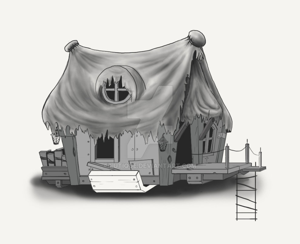 989x807 Isometric House (Sketch) By Lutique - Isometric House Sketch
