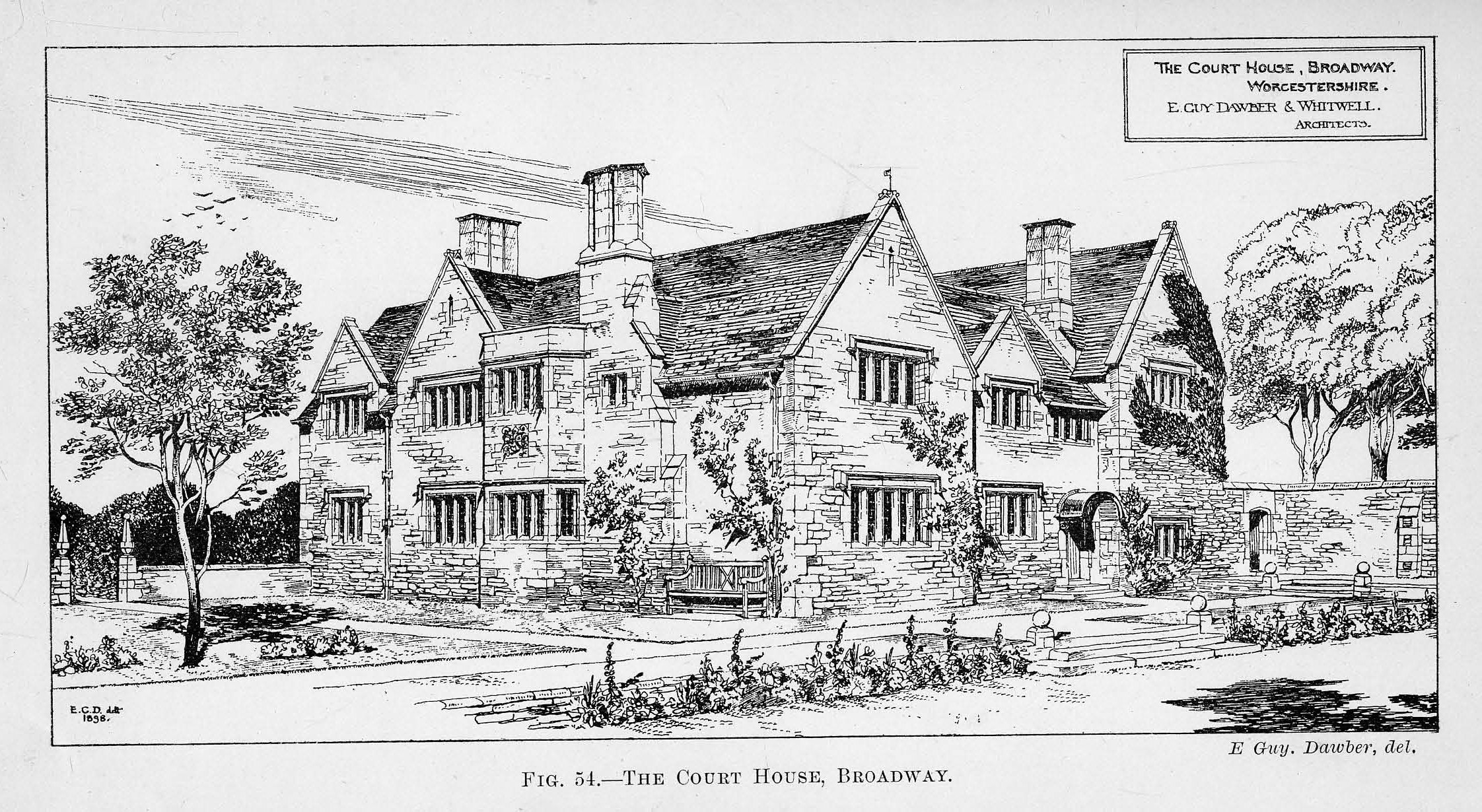 2244x1230 Middleton G. A. T. The Principles Of Architectural Perspective - Isometric House Sketch