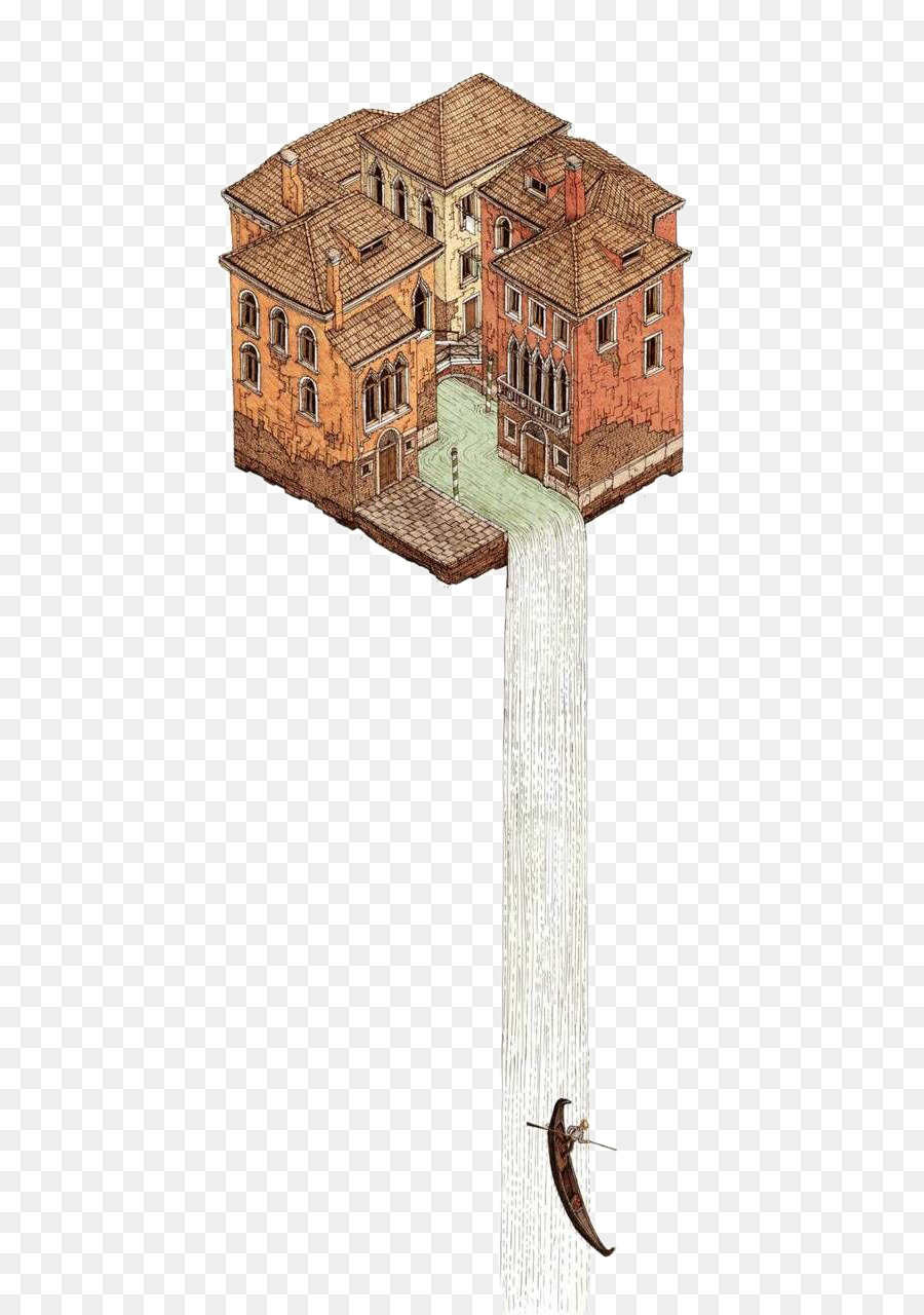 900x1280 Venice Drawing Isometric Projection Architecture Illustration - Isometric House Sketch