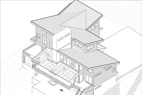600x400 Boden Mountain Architecture - Isometric House Sketch