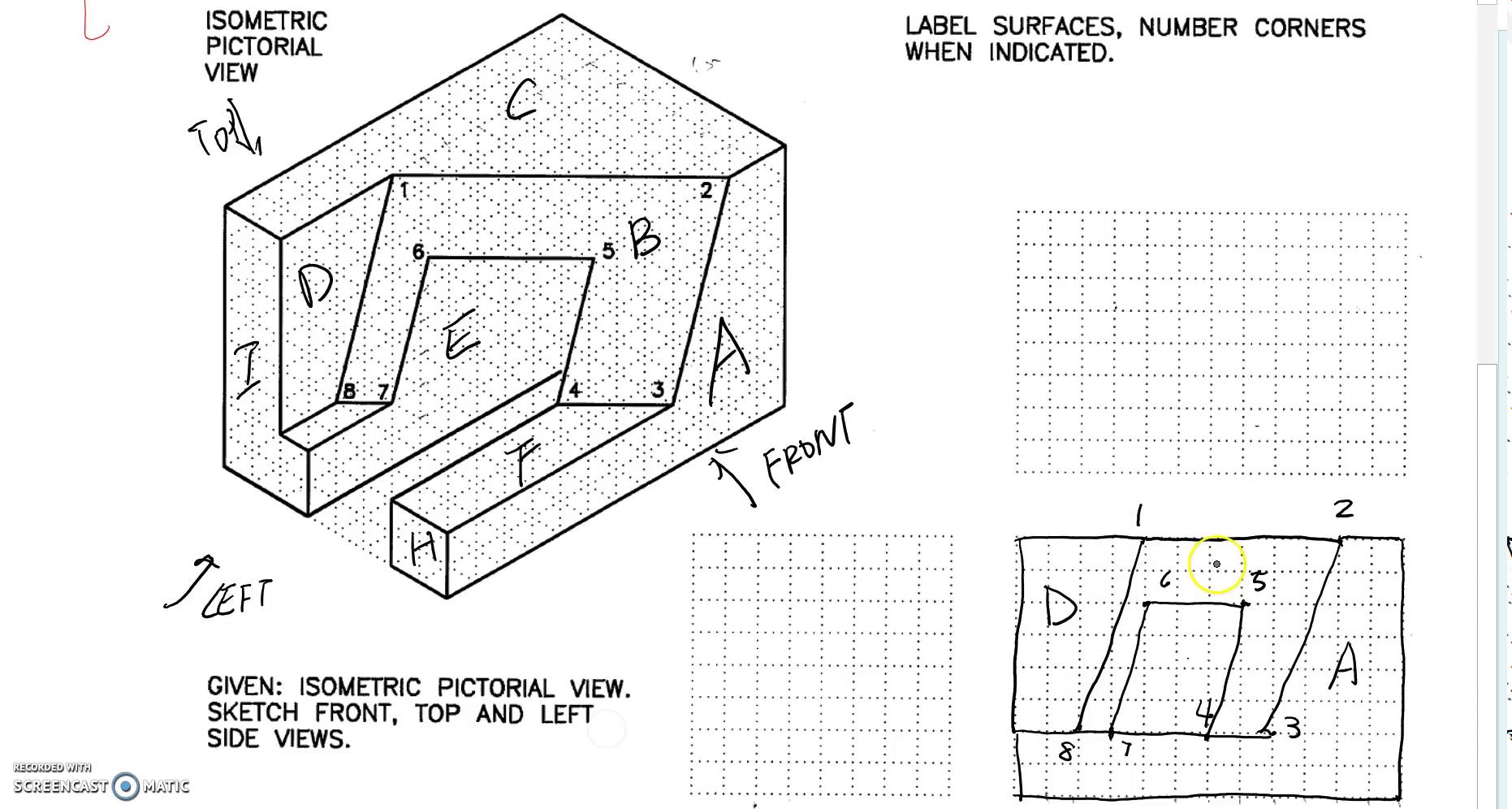 1862x996 Oblique Surface - Isometric Pictorial Sketch