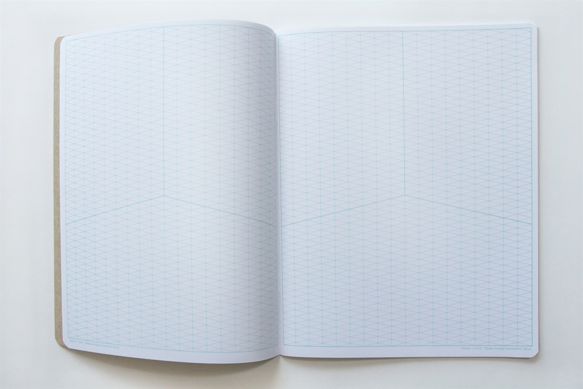 1200x801 Wide Angle Isometric Grid Sketchbook - Isometric Sketch Book