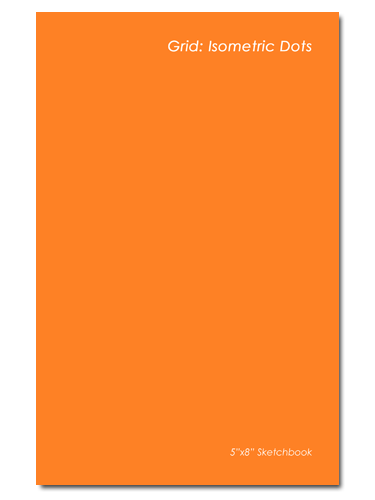 375x500 Design In Orange Grid Isometric Dots Sketchbook - Isometric Sketch Book