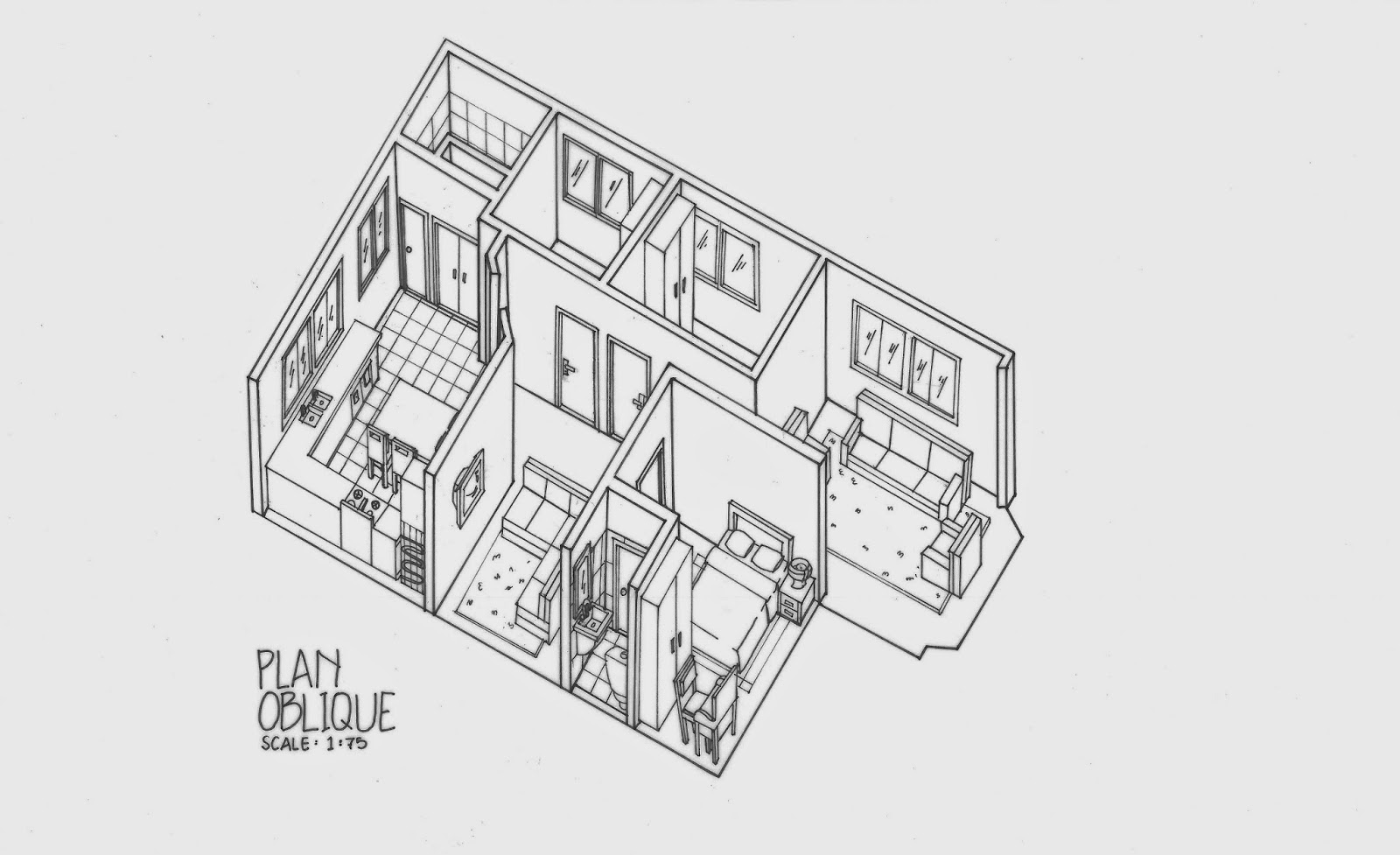 1600x977 Plan Oblique And Isometric Technical Drawings Jadineinteriordesign - Isometric Sketch Definition