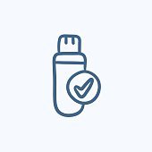 170x170 Flash Drive Flat 3d Isometric Graphic Vector Premium Clipart - Isometric Sketch Of A Flash Drive