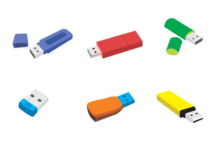 700x490 Isolated Pen Drive Vector - Isometric Sketch Of A Flash Drive