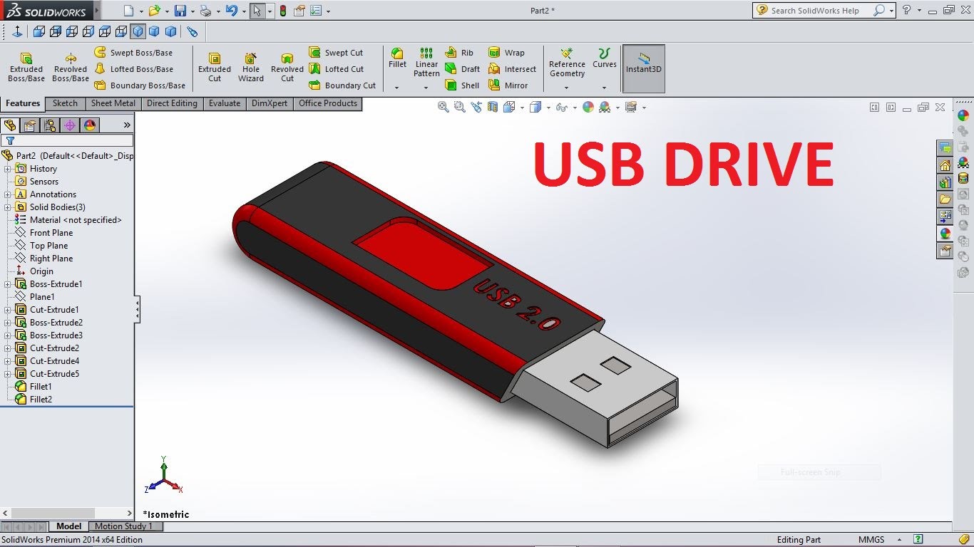 Isometric Sketch Of A Flash Drive at Explore