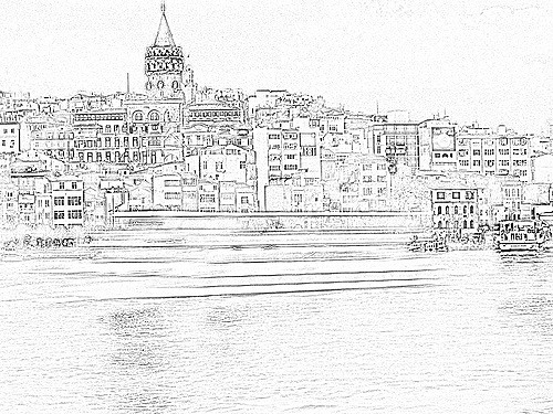 500x375 Sketch Style Istanbul I Missed My Country Created With - Istanbul Sketch