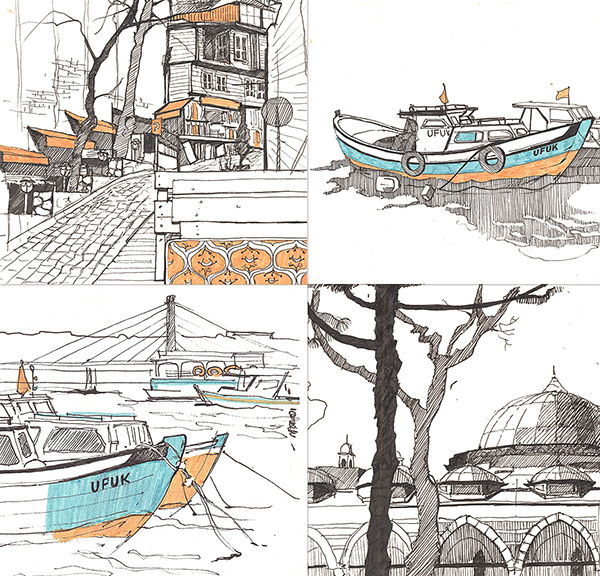 600x576 Sketches Istanbul On Behance - Istanbul Sketch
