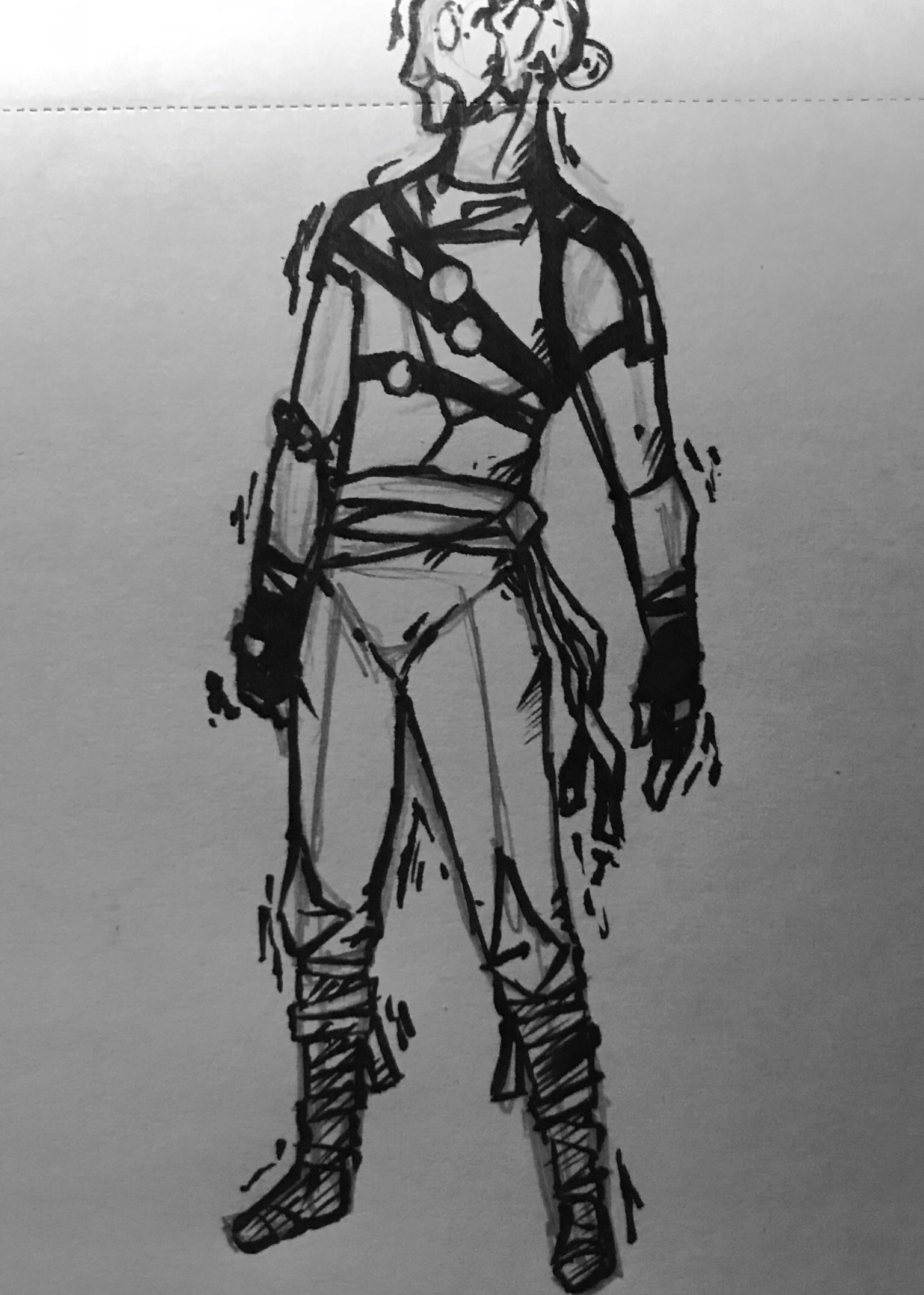 1536x2152 A Sketch Of My Character Idk Absolver - It Sketch