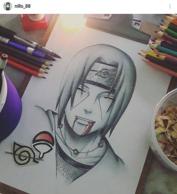 564x619 Itachi Uchiha Pencil Drawing Picture Anime Images - Itachi Sketch