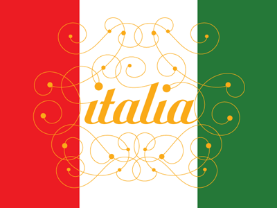 400x300 Italian Flag By Dominique Falla - Italian Flag Sketch
