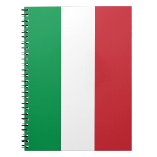 540x540 Italian Flag Of Italy Custom Spiral Notebook - Italian Flag Sketch