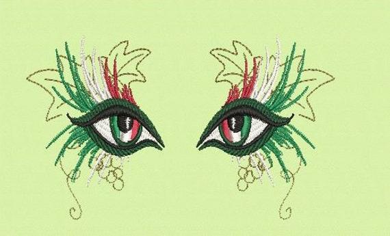 570x345 Italy Flag Glamorous Fun Eyes Machine Embroidery Design Green Etsy - Italian Flag Sketch