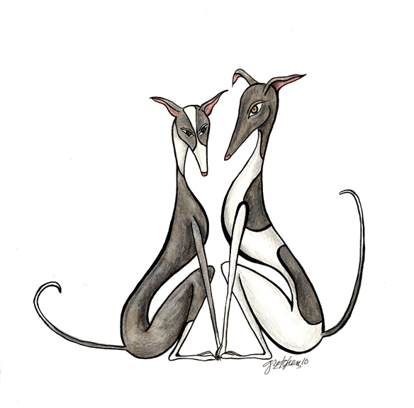 584x576 Italian Greyhounds The Gretchen Show - Italian Greyhound Sketch