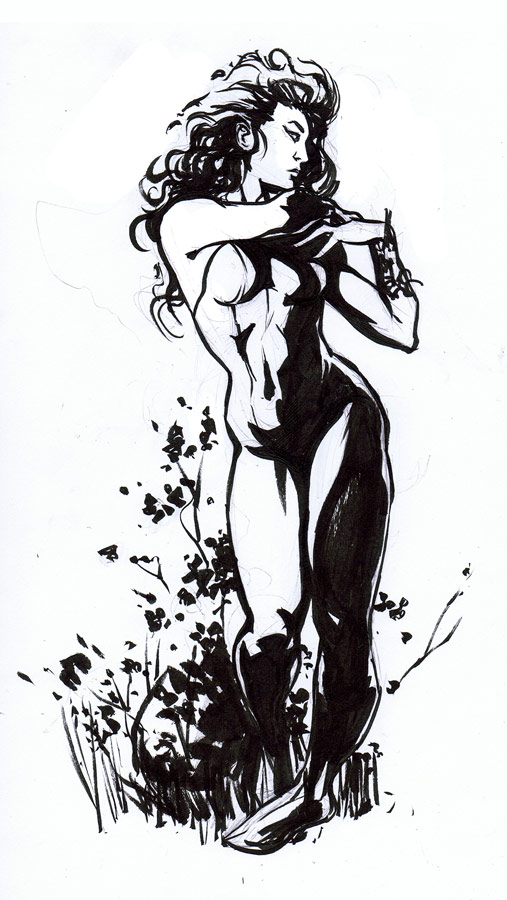 507x900 Poison Ivy Sketch Dave Stokes Sketch Blog - Ivy Sketch