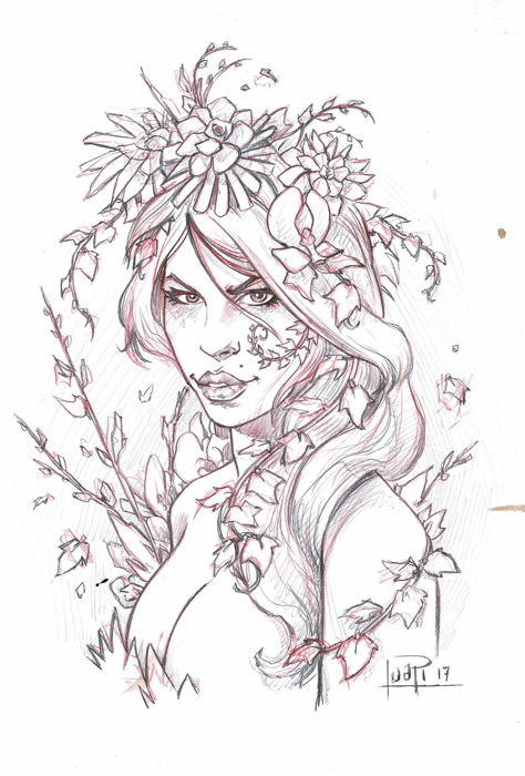 474x700 Poison Ivy By Juapi - Ivy Sketch