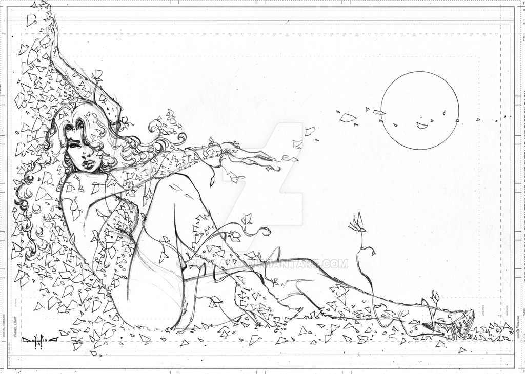 1024x730 Poison Ivy Sketch By Qualano - Ivy Sketch