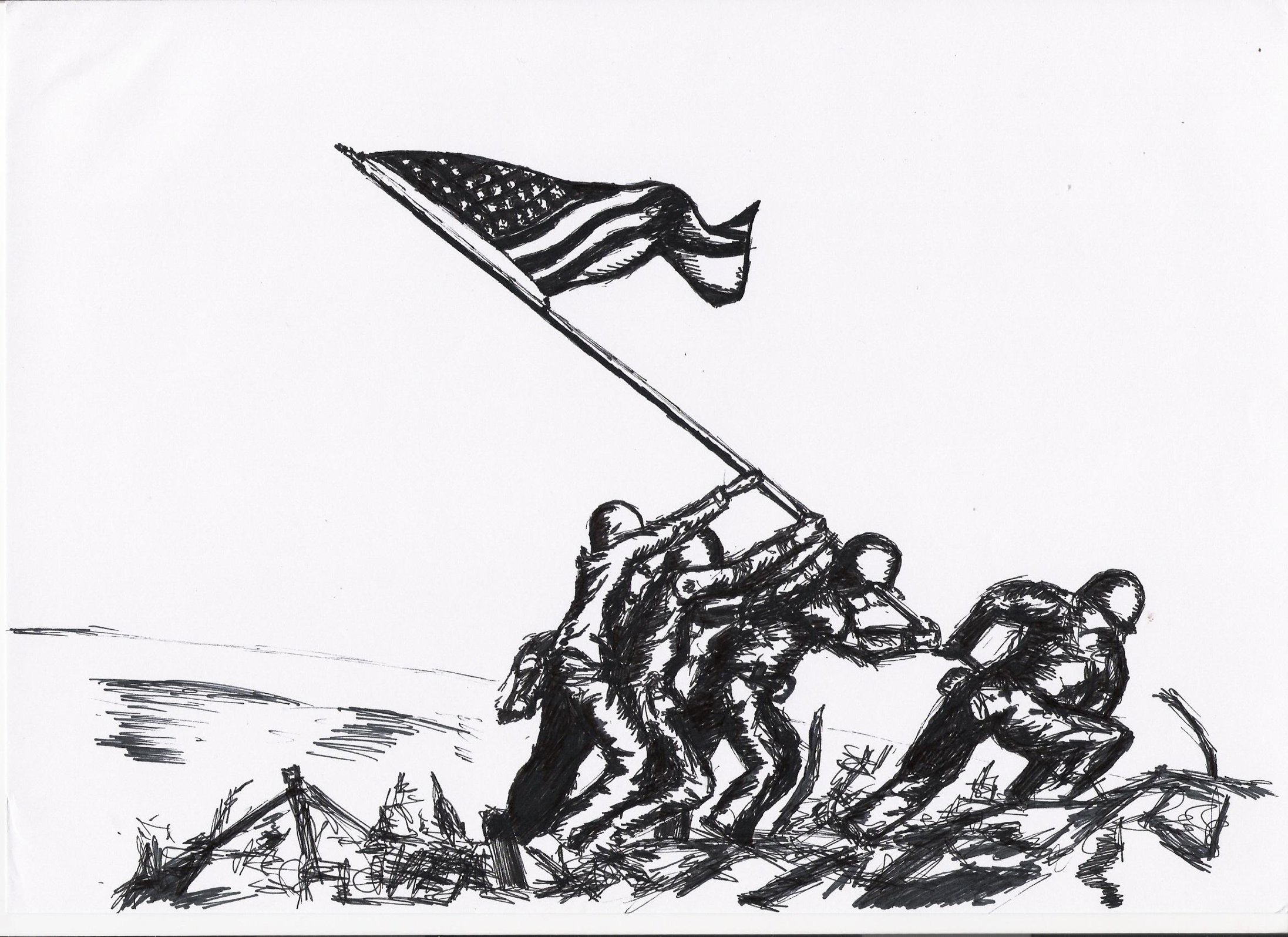 2193x1595 Iwo Jima - Iwo Jima Sketch
