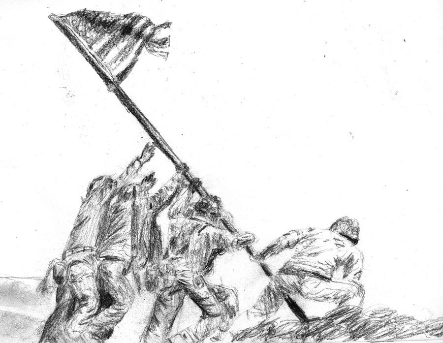 900x697 Pin By Eulalia Barraza On Lt3 Iwo Jima And Sketches - Iwo Jima Sketch