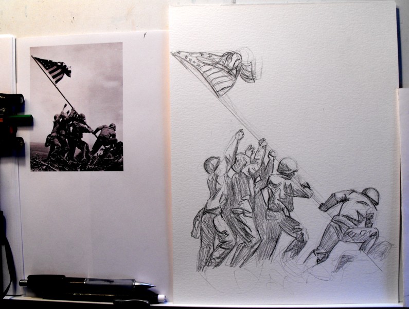 795x602 Snowflake Clockwork Iwo Jima Sketch - Iwo Jima Sketch
