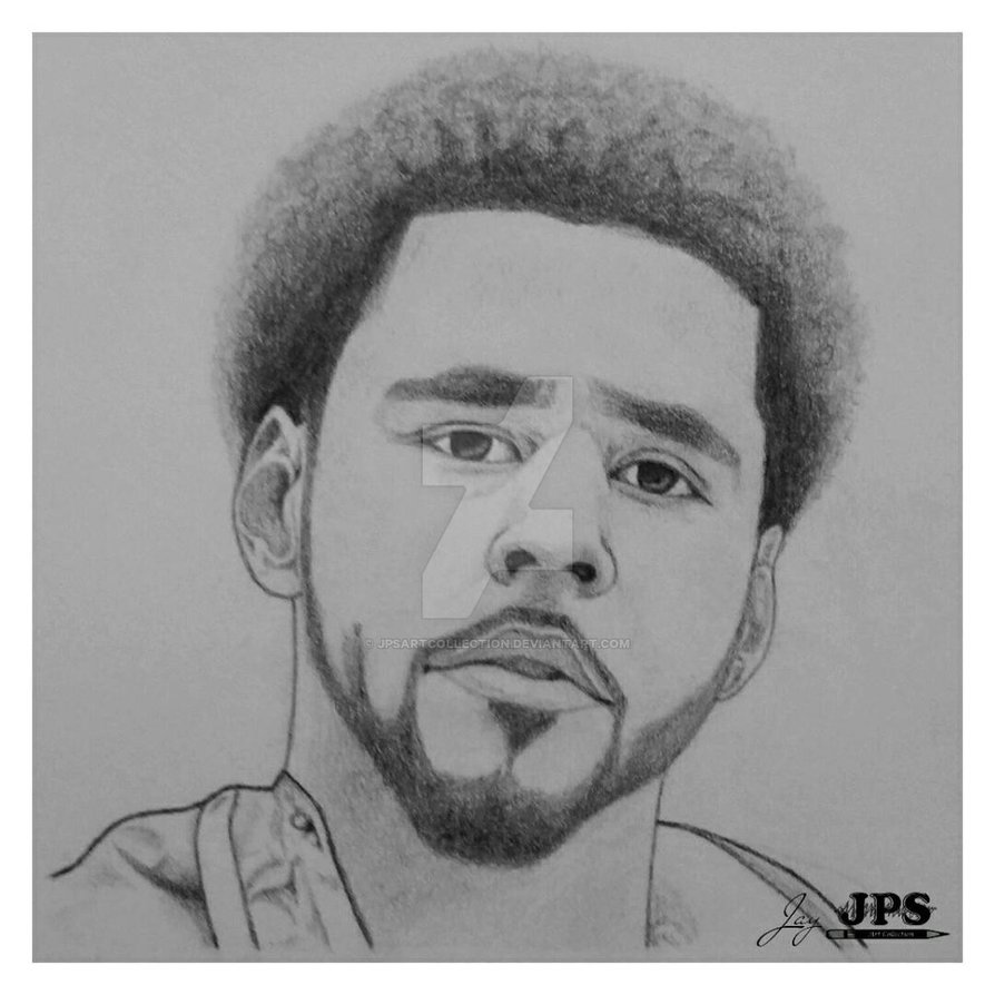 894x894 J. Cole By Jpsartcollection - J Cole Sketch
