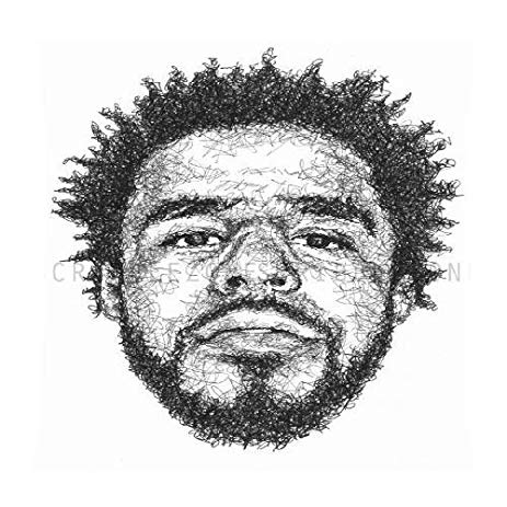 463x463 Diypillow J. Cole Diy Pillowcase Custom Pillow Cases - J Cole Sketch