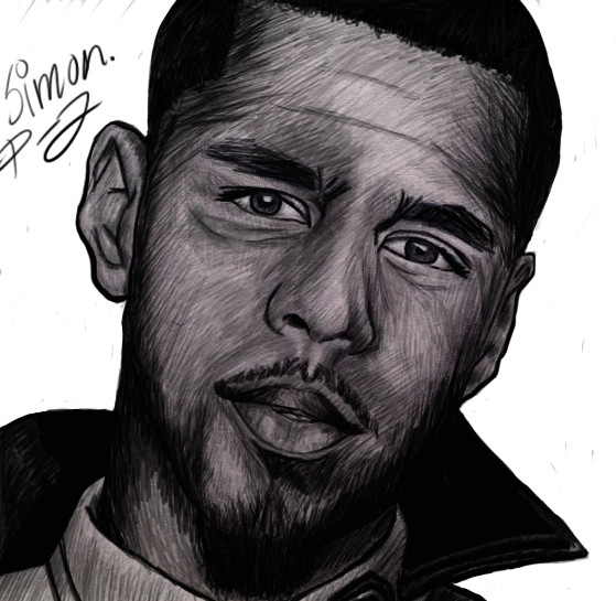559x545 Simon Persson - J Cole Sketch