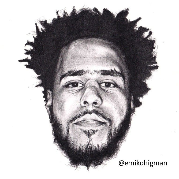 764x764 Final Artwork Drawing I Did A Year Ago Of J Cole - J Cole Sketch