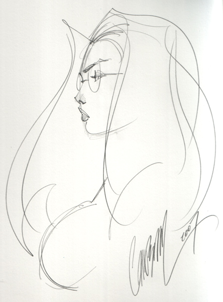 444x600 J. Scott Campbell Head Sketch G.i. Joe Baroness Rotheblog - J Scott Campbell Sketches