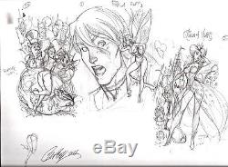 250x184 J. Scott Campbell Original Prelim Sketch Art Fairy Tale Fantasies - J Scott Campbell Sketches
