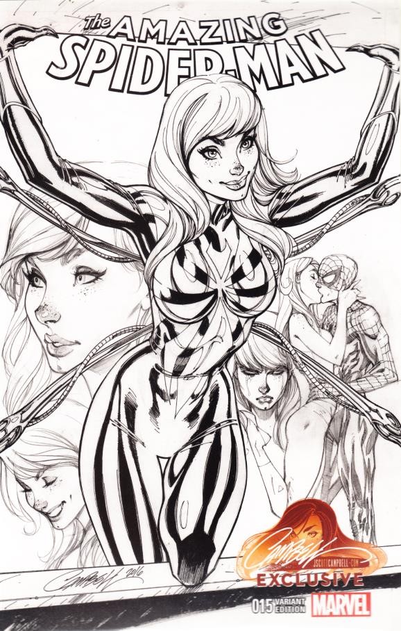 578x908 Amazing Spider Man - J Scott Campbell Sketches