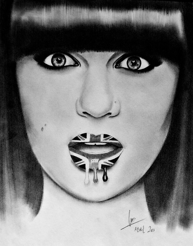 793x1008 Jessie J Drawing, Pencil, Sketch, Colorful, Realistic Art Images - J Sketch