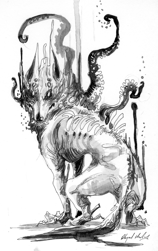 600x951 Eldritch Wolf Sketch By Abz J Harding - J Sketch
