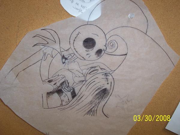 600x450 Tattoo Skulls Jack And Sally Tattoos - Jack And Sally Sketch