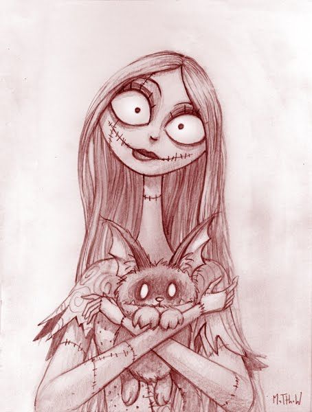 454x600 We Can Live Like Jack And Sally If We Want... Doodle - Jack And Sally Sketch