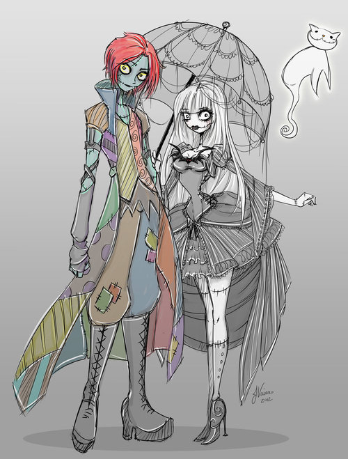 500x659 Jack And Sally Tumblr On We Heart It - Jack And Sally Sketch