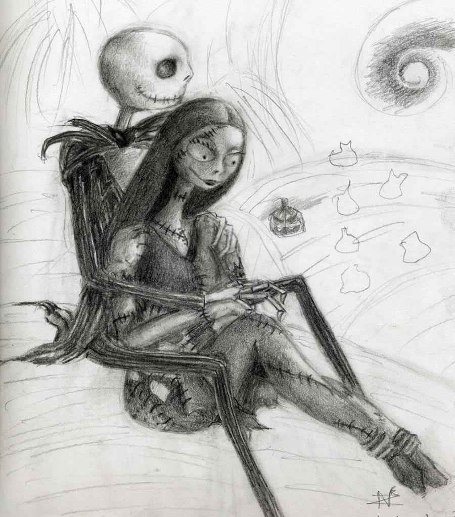 900x1024 Jack And Sally Graphics And Comments - Jack And Sally Sketch